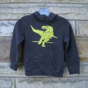 Kids Grey T-Rex Hoodie Size L(7)